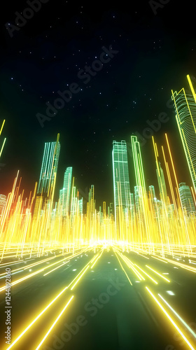 Futuristic Cityscape with N...