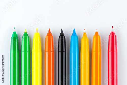 Colorful Felt-Tip Pens Arra...