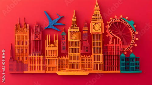 Colorful Paper Cutout Citys...