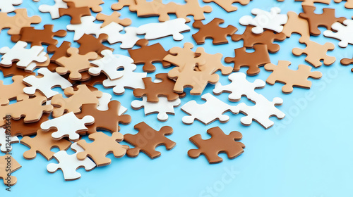 Puzzle Pieces Scattered on ...