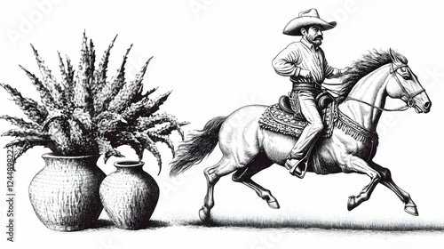 Horseback Rider Gallops Pas...