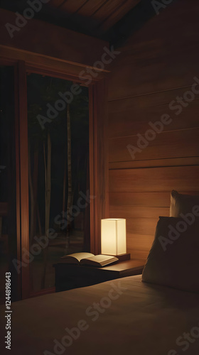 Cozy Bedroom at Night with ...
