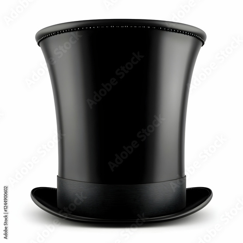 A Tall Black Top Hat Sits P...