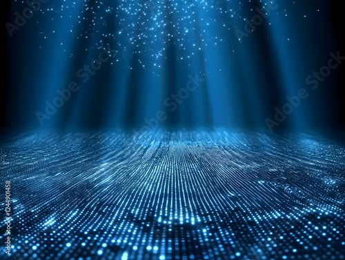 Abstract Blue Background Cr...