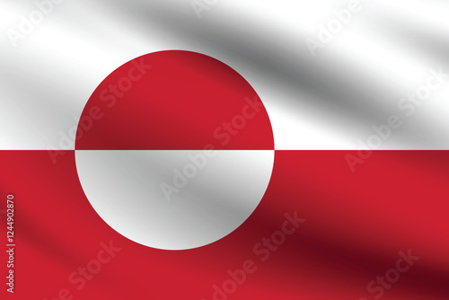 Greenland flag official colors and proportion digital vector illustration. Pleated flag. Free Download Greenland flag official colors and proportion digital vector illustration. Pleated flag. - GFXLoad