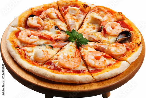 Delicious Seafood Pizza Sit...