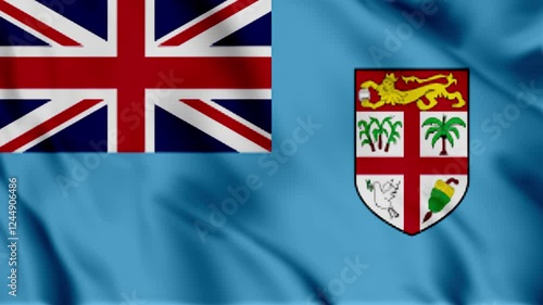 flag of fiji animation video 4k