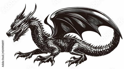 Fierce Dragon Illustration ...