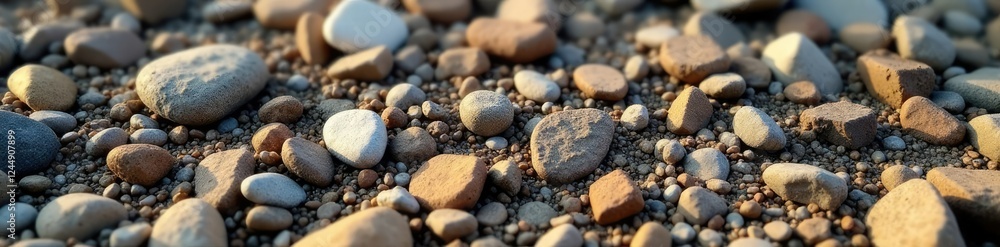Rocky pebble surface with small stones and soil erosion, landscape, earthy, natural Rocky pebble surface with small stones and soil erosion, landscape, earthy, natural