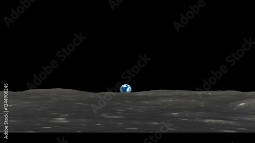 Earth Rises Above the Lunar...