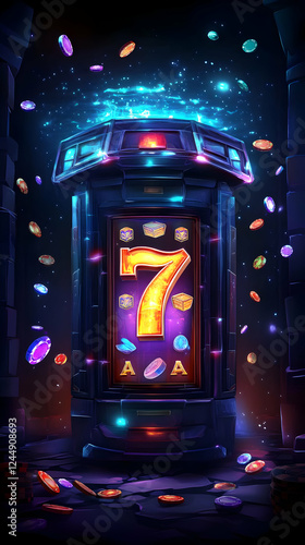 Futuristic Slot Machine Dis...