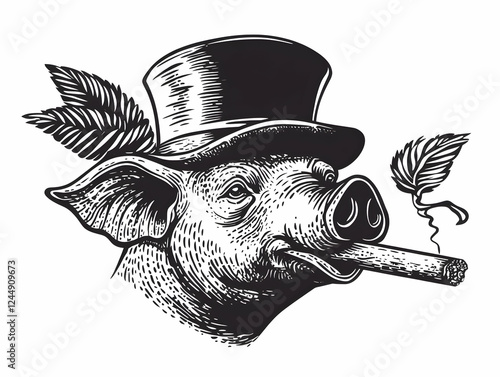 Sophisticated Pig Smokes Ci...