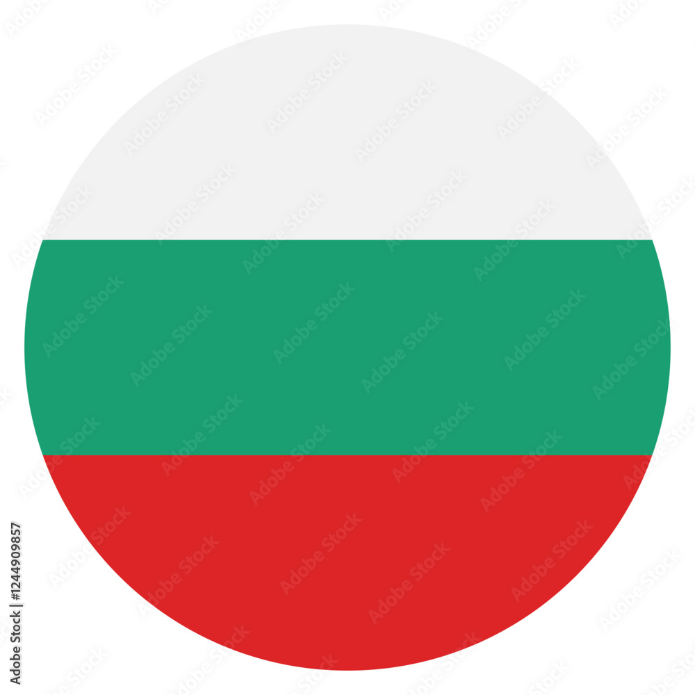 Bulgaria flag. Bulgaria circle flag logo icon computer vector illustration design Bulgaria flag. Bulgaria circle flag logo icon computer vector illustration design