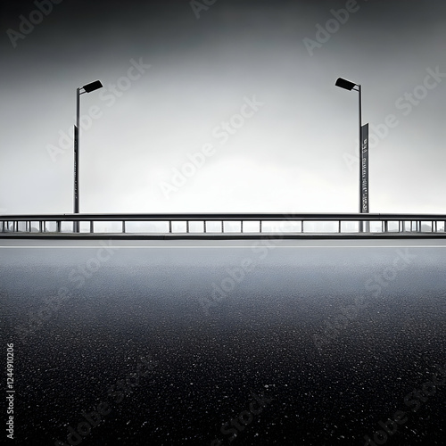 Empty Asphalt Road with Str...