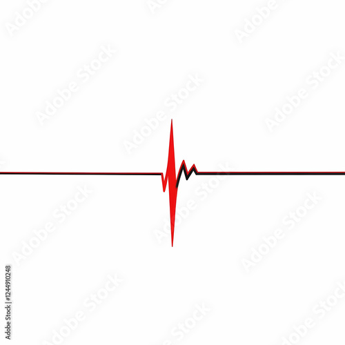 Red and Black Heartbeat Lin...