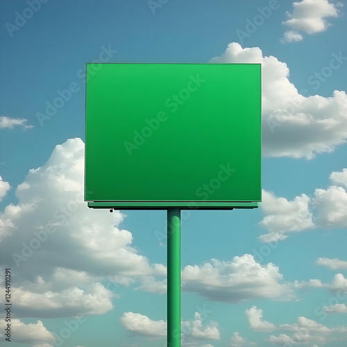 Blank Green Billboard Stand...