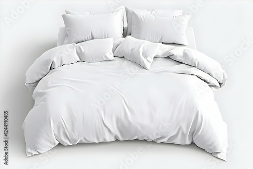 White Bed Linen Set with Fo...