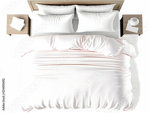 Top View of a Modern Bed wi...