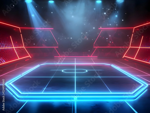 Futuristic Neon Stage Illum...