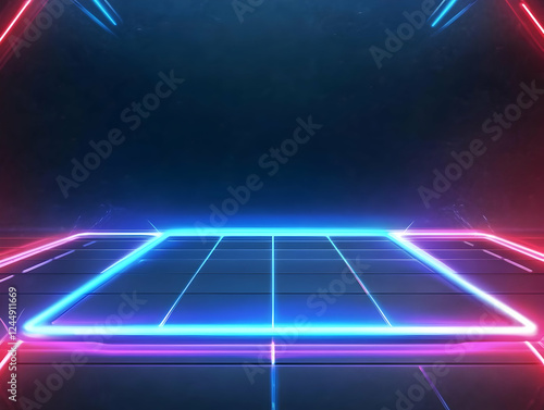 Neon Lights Illuminate a Fu...