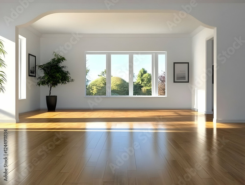 Empty Room with Hardwood Fl...