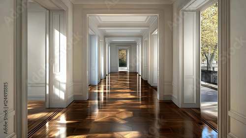 Elegant hallway shows polis...