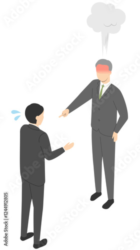 上司に叱られる部下2