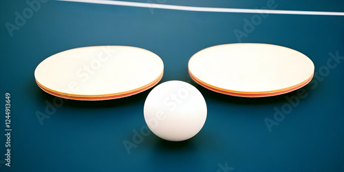 Two Table Tennis Paddles an...