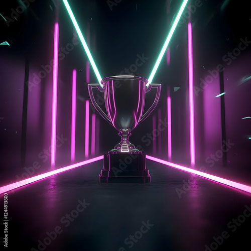 Silver Trophy Stands on Ped...
