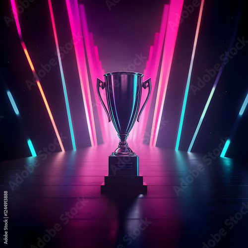 Silver Trophy Stands on a P...