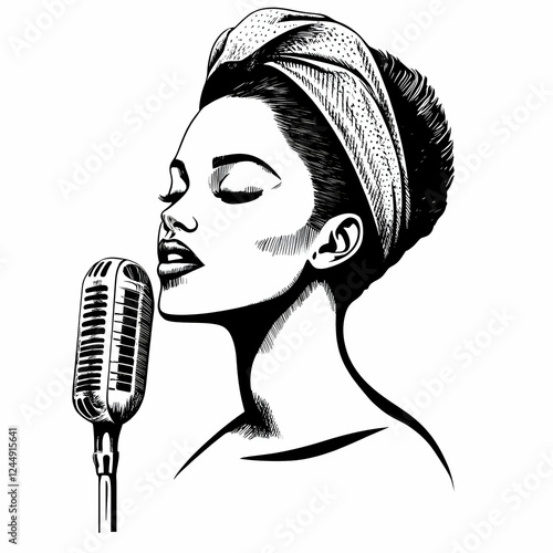 Black and White Illustratio...