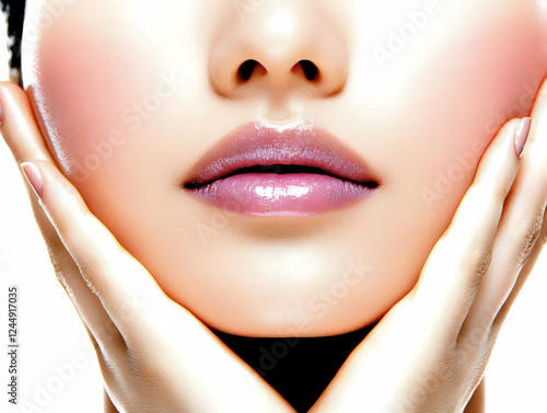 Close-up of a Woman's Face ...