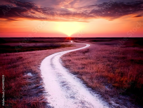 Winding Dirt Road Leads Thr...