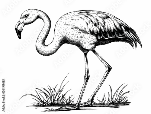Elegant Flamingo Stands Gra...