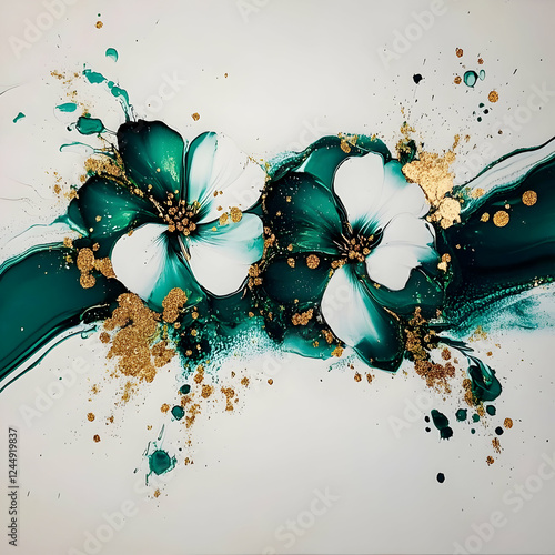 Abstract Floral Painting wi...