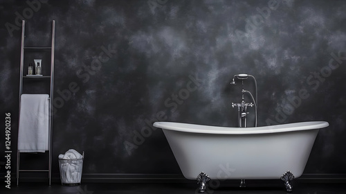 Elegant White Bathtub Stand...