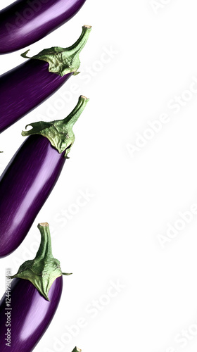 Four Glossy Deep Purple Egg...