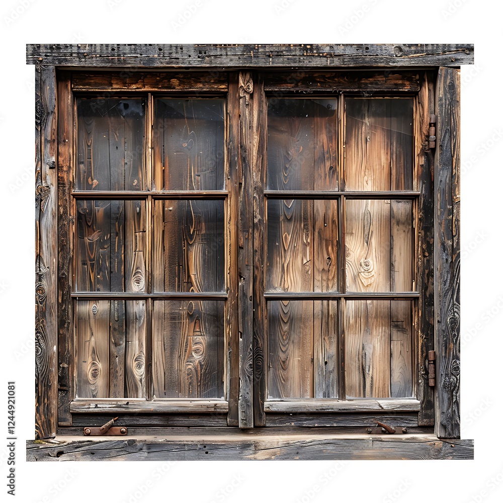 Old wooden window isolated on white background Old wooden window isolated on white background
