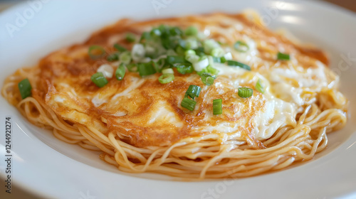 Delicious Noodles Topped wi...