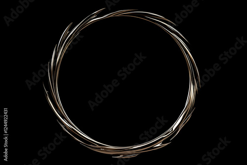 Metallic Oval Frame Forms a...