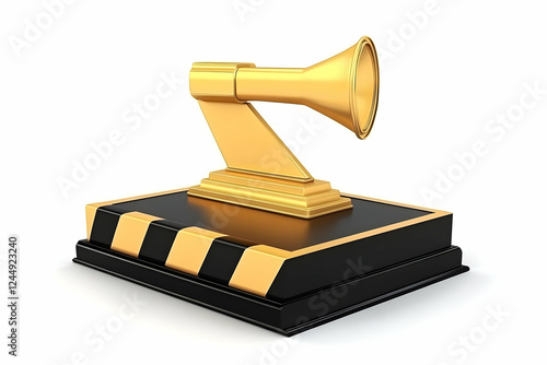 Golden Air Horn Trophy Stan...