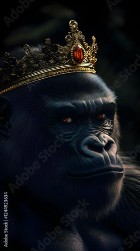Majestic Gorilla King Wears...
