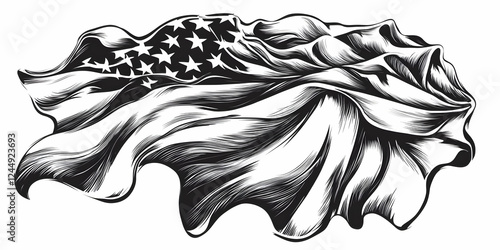 Flowing National Flag Illus...