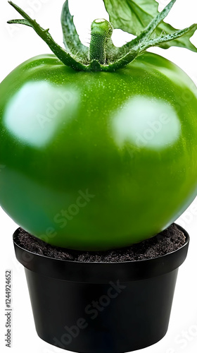 Single Green Tomato Growing...