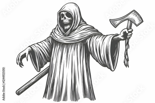Grim Reaper Illustration Ho...