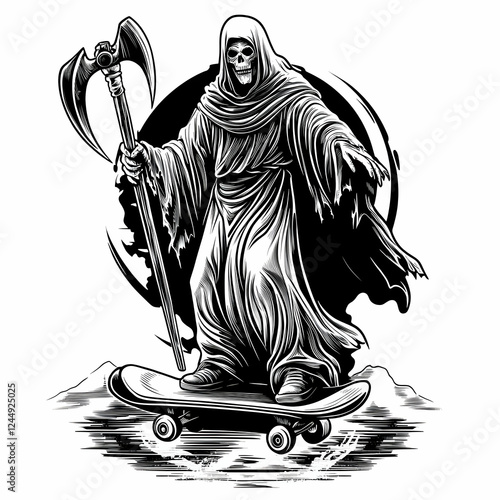 Grim Reaper Skateboards wit...