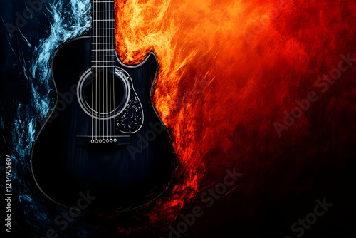 Black Acoustic Guitar Stand...