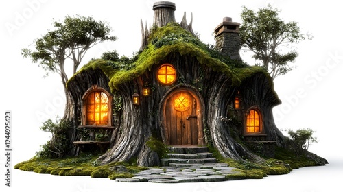 Fantasy Home Isolated In White Background photo