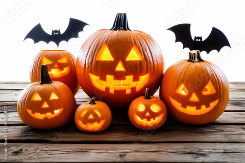 Glowing Jack-o'-lanterns an...