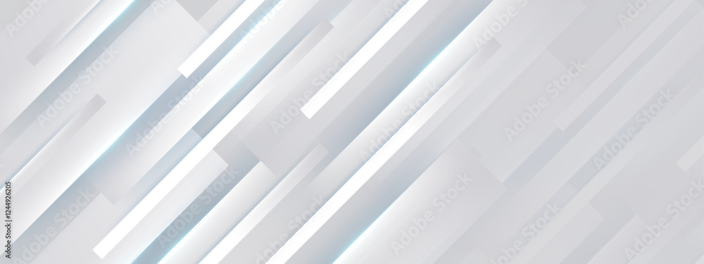 Obraz premium white and grey gradient geometric background perfect for modern presentations, artistic designs, or digital projects